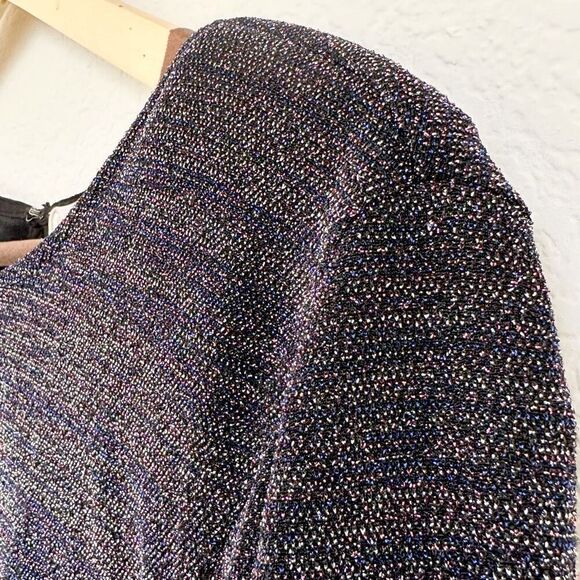 NWT Ramy Brook Grey‎ Metallic Glitter Bodycon Mini Dress Size XL - Picture 3 of 6